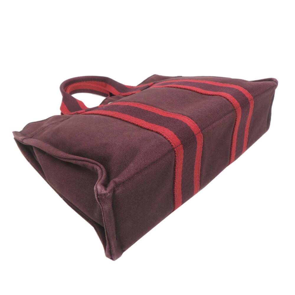 Hermes Fourre-Tout PM Women's/Men's Tote Bag, Canvas, Wine Red - Picture 3 of 10